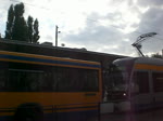 Mercedes-Gelenkbus auf der Linie 73 nach Sommerfeld am Hauptbahnhof.(25.8.2010)  ...