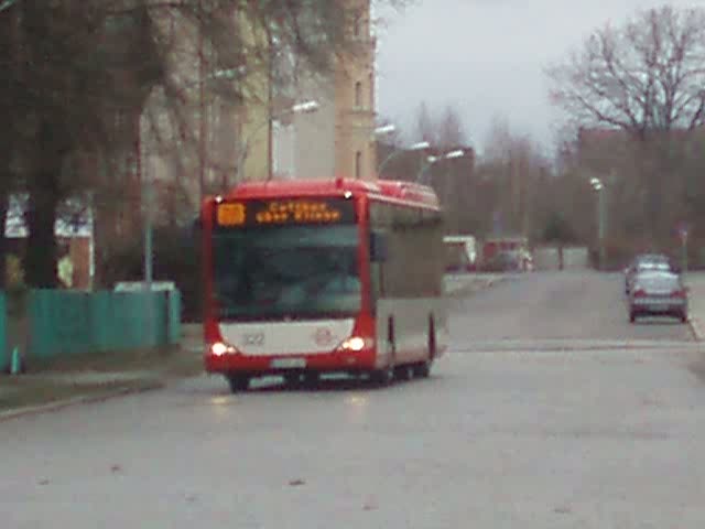 Ankunft des Schienenersatzverkehrs in Forst (Lausitz) am 22.01.08 (Bus Nr.322 von Cottbusverkehr).