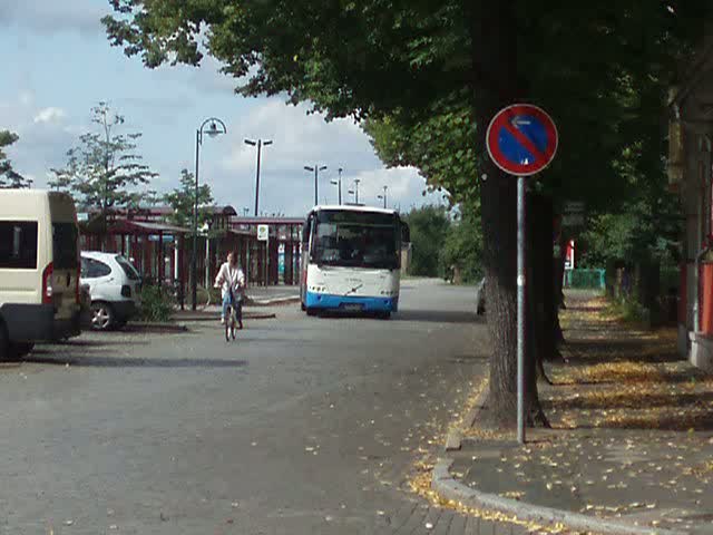 Ein Neieverkehrbus am 08.09.08 am Forster Busbahnhof .
