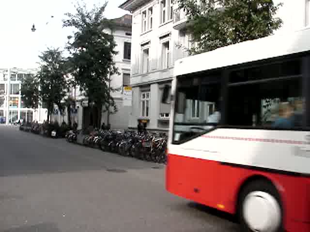 Hier muss der Busfahrer des Solarisbusses richtig weit ausholen.