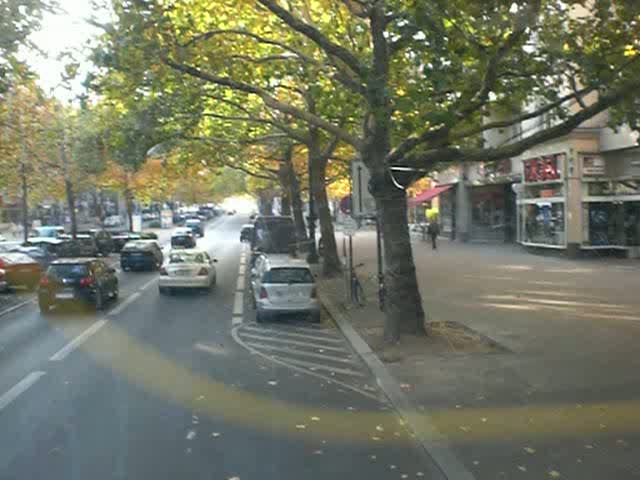 Mitfahrt in einem MAN-Doppeldecker auf der Linie M29 von der Haltestelle Kurfrstendamm/Joachim-Friedrich-Strae bis zum Rathenauplatz.(18.10.2009)