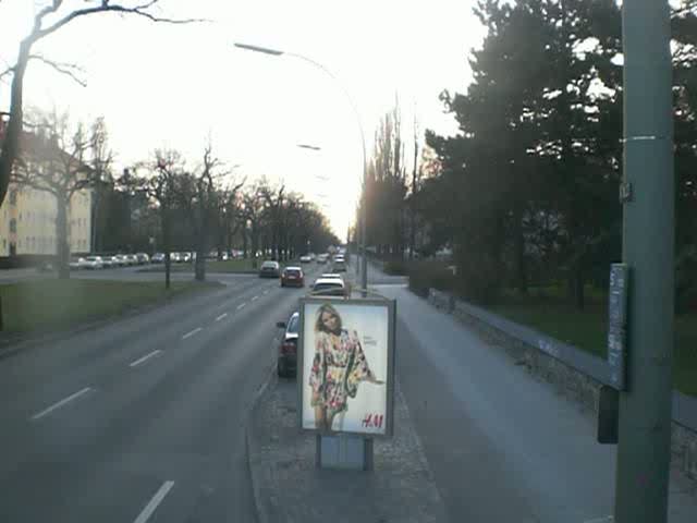 Mitfahrt in einem MAN-Doppeldecker auf der Linie M48 von der Haltestelle Thielallee/Dahlemer Weg zur Haltestelle Zehlendorf Eiche.(2.4.2010)