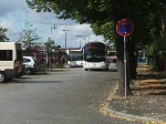 Ein Neißeverkehrbus am 08.09.08 am Forster Busbahnhof .