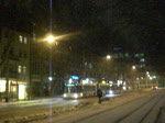 MAN-Gelenkbus auf Betriebsfahrt an der Haltestelle Stadtzentrum.(28.1.2010)