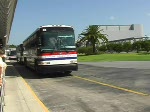 Motor Coach Industries (MCI) D4500 eingestellt beim Kennedy Space Center in Florida, Wagen # 46.