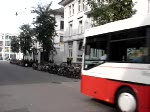 Hier muss der Busfahrer des Solarisbusses richtig weit ausholen.